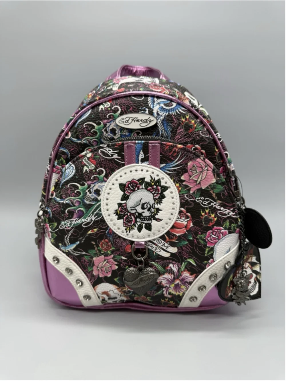 Ed Hardy | Bags | Ed Hardy Women Backpack Rhinestone Skull  display picture 1